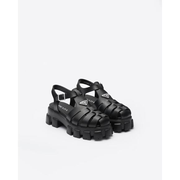 Prada Monolith Rubber Fisherman Sandals - IT 37 - Picture 1 of 6